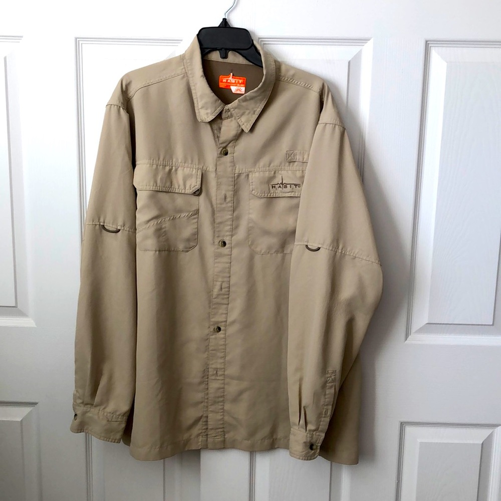 Men’s Habit Collection long sleeve tan color size XL